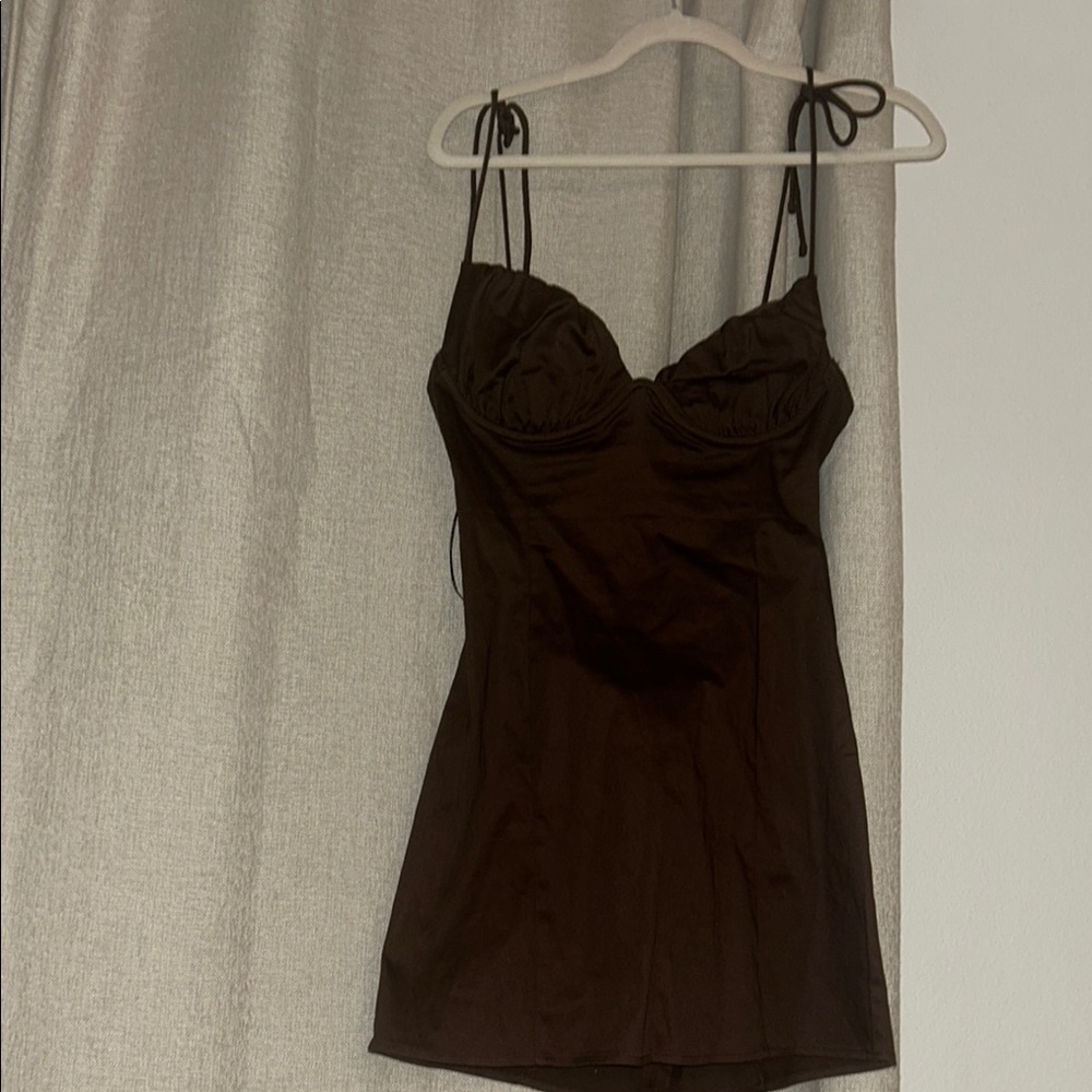 Chic Brown Mini Dress